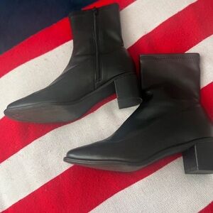 Zara Sleek Black Ankle Boots
